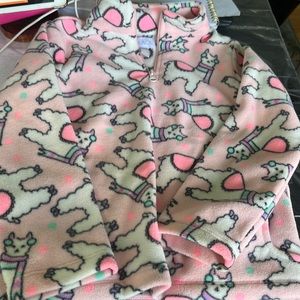 EUC Fleece children’s place jacket size 7/8 with llamas